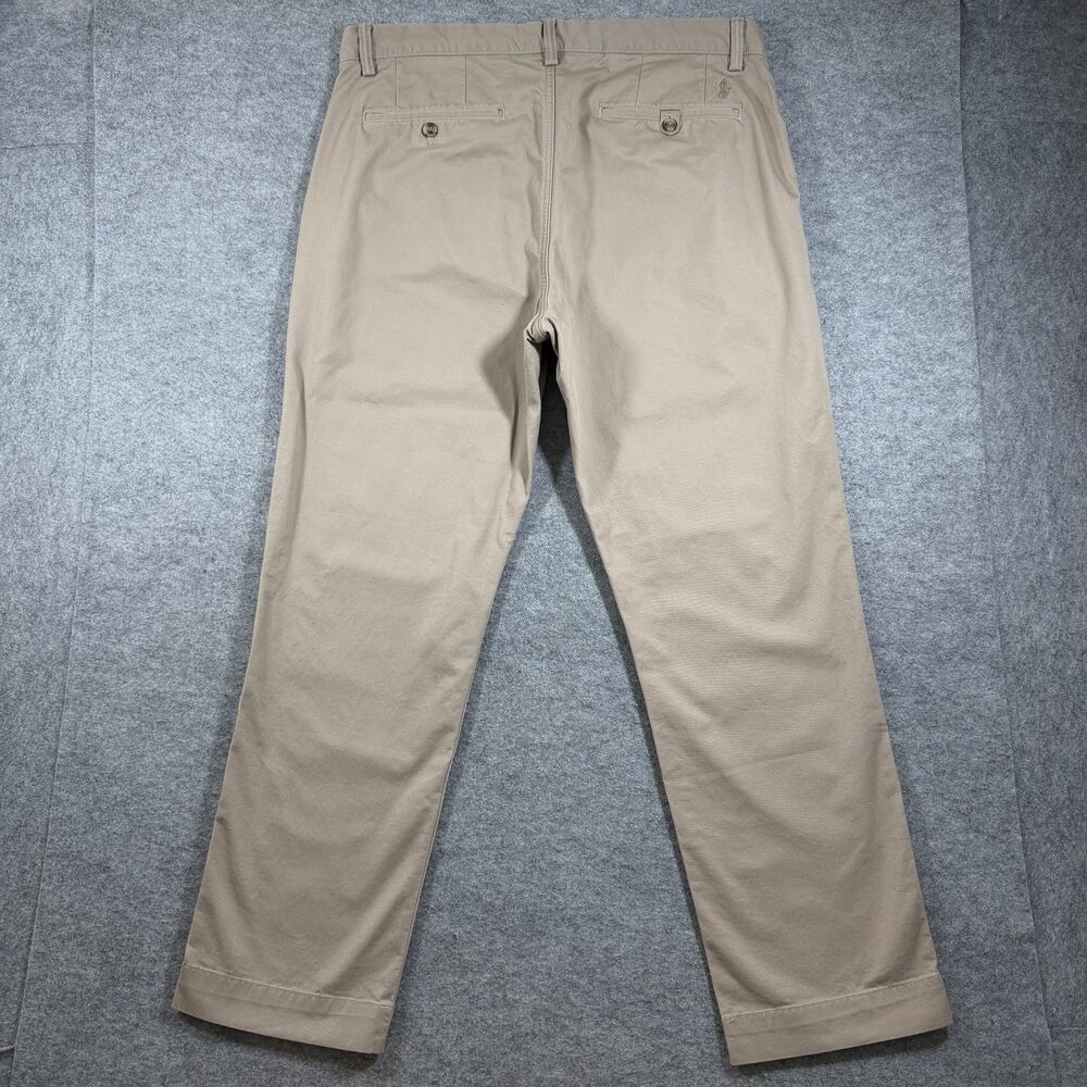 Polo Ralph Lauren Chino Pants Mens 35x30 Khaki Stretch Straight Fit Preppy